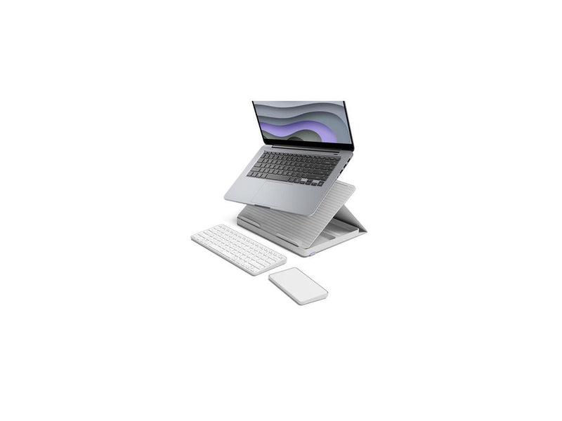 Logitech Casa Pop Up Desk Work From Home Kit with Laptop Stand, Wireless