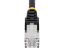 StarTech 2ft CAT6a Ethernet Cable Black Low Smoke Zero Halogen LSZH 10 GbE 100W