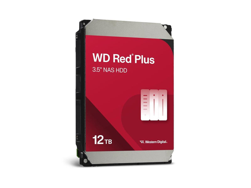 WD Red Plus 12TB NAS Hard Disk Drive - 7200 RPM Class SATA 6Gb/s, CMR, 512MB