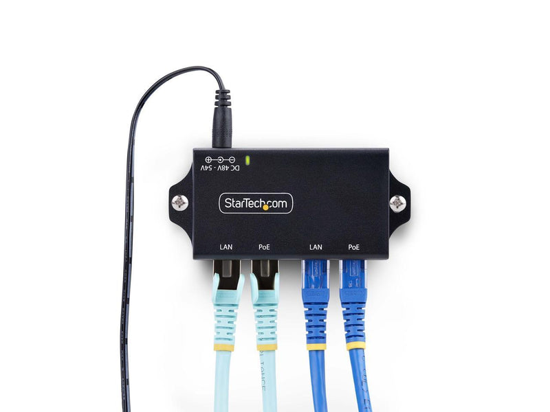StarTech 2-Port Gigabit Midspan PoE+ Injector, 30W AF221C-POE-INJECTOR