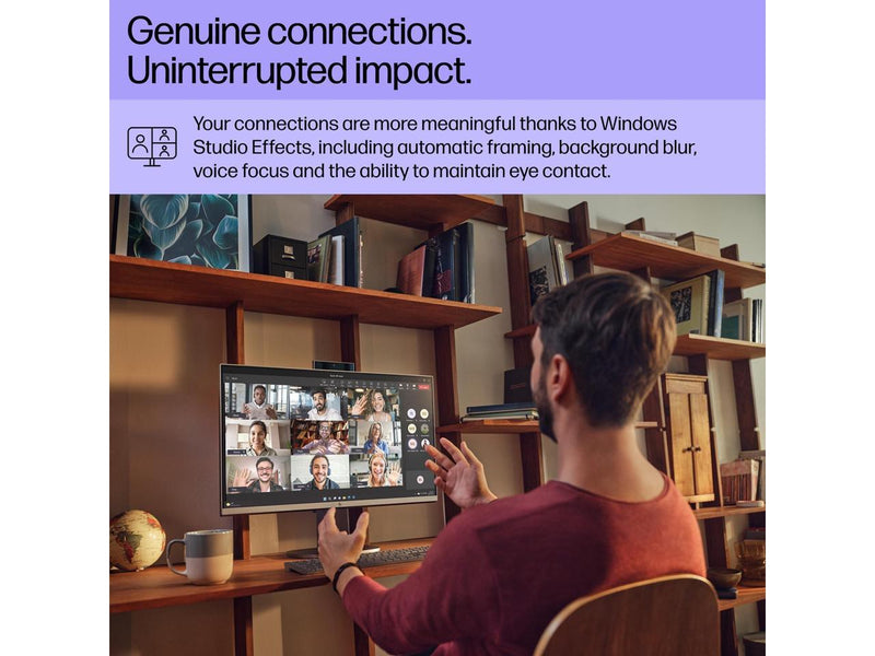HP OmniStudio X 27" Touchscreen AiO Computer U7-155H 16GB 1TB SSD W11H