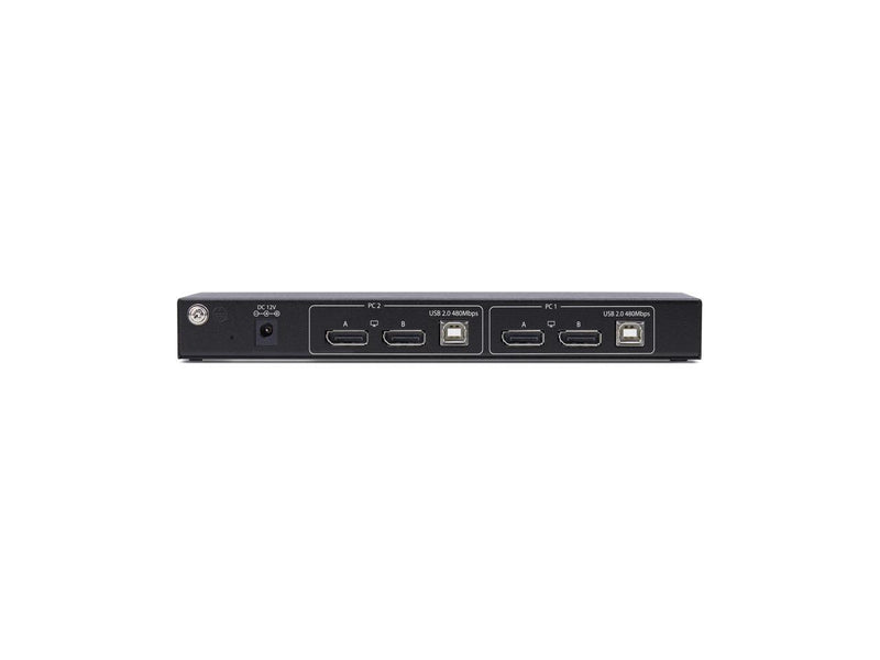 StarTech 2-Port Dual-Monitor DisplayPort KVM Switch with Dual View Video Matrix-