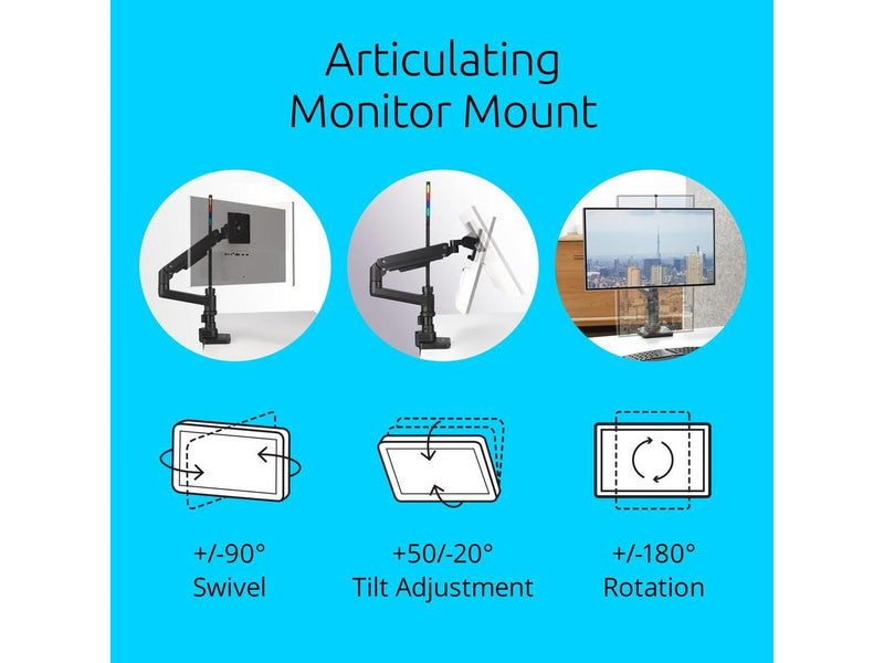 Kensington SmartFit Premium Heavy Duty Single Monitor Arm (K58273NA)