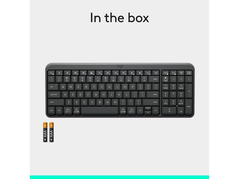Logitech MK250 Bluetooth Keyboard with Numpad Easy Connectivity Compact Wireless