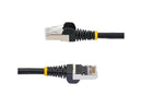 StarTech 75ft Black CAT6a Ethernet Cable, Snagless RJ45, 10GbE, 100W PoE++,