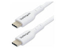 StarTech 6ft (1.8m) White USB-C Charging Cable, USB C Cable, USB 2.0 Type-C