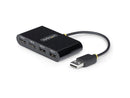 STARTECH 4-Port USB 2.0 Hub, USB Bus Powered, Small Travel Mini USB Hub,