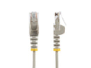 StarTech 15ft Gray Slim CAT6 Ethernet Cable, Snagless RJ45, LSZH, 28AWG Pure