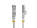 StarTech 1ft CAT6a Ethernet Cable - White - Low Smoke Zero Halogen (LSZH) -