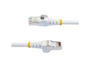 StarTech 1ft CAT6a Ethernet Cable - White - Low Smoke Zero Halogen (LSZH) -