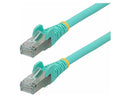 StarTech 6in CAT6a Ethernet Cable - Aqua - Low Smoke Zero Halogen (LSZH) - 10GbE