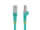 StarTech 6in CAT6a Ethernet Cable - Aqua - Low Smoke Zero Halogen (LSZH) - 10GbE