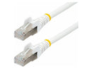 StarTech 6in CAT6a Ethernet Cable - White - Low Smoke Zero Halogen (LSZH) -
