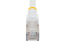 StarTech 6in CAT6a Ethernet Cable - White - Low Smoke Zero Halogen (LSZH) -