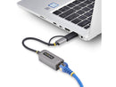 StarTech 2.5GbE USB-C to Ethernet Adapter with USB-A Converter, NBASE-T NIC, USB
