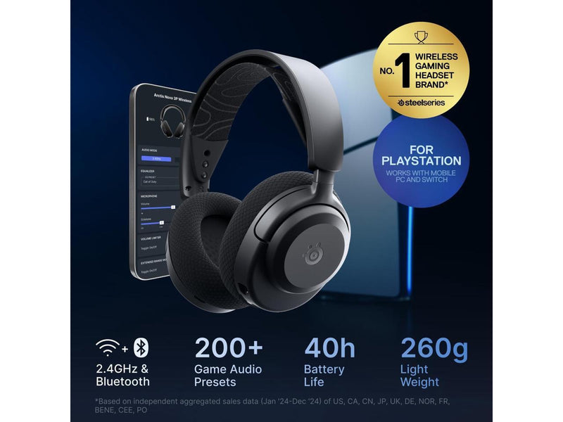 SteelSeries Arctis Nova 3P Wireless Multi-Platform Gaming Headset - Mobile App