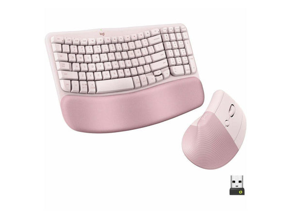 Logitech Wave Keys & Lift Vertical Mouse Ergonomic Wireless Keyboard and Mouse