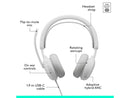 Logitech Zone Wired 2 Noise-Canceling Headset (UC) - Off-white