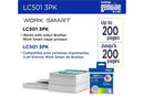 Brother LC501 3PK Original Standard Yield Inkjet Ink Cartridge Cyan Magenta