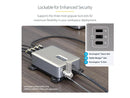 StarTech 4-Port Multi-Device USB-C Charger, 240W Total, Single Port 140W EPR, PD
