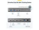 StarTech Dual-Monitor USB-C Docking Station HDMI 4K 60Hz 100W Laptop Charging