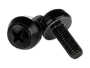 StarTech.com M6 x 12mm - Screws - 100 Pack, Black - M6 Mounting Screws for