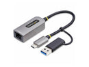 StarTech 2.5GbE USB-C to Ethernet Adapter with USB-A Converter, NBASE-T NIC, USB