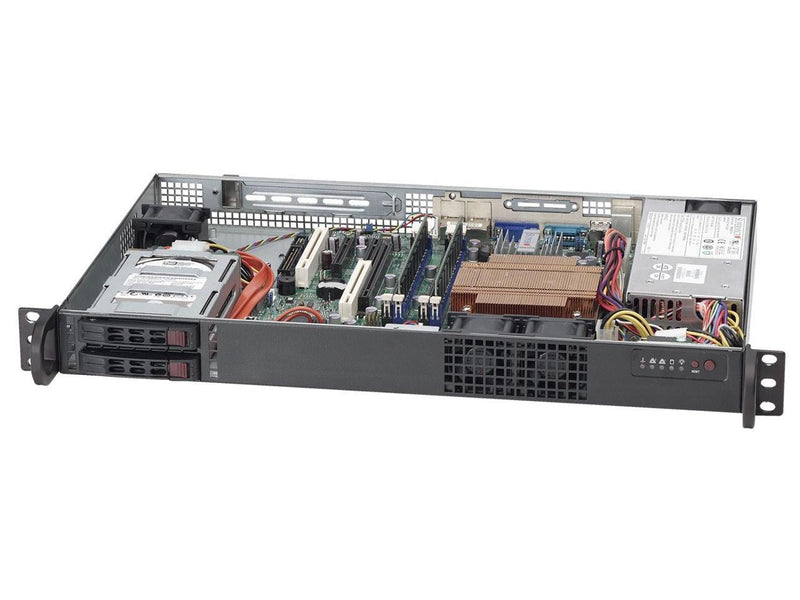 Supermicro CSE-510T-203B Supermicro Case CSE-510T-203B 1U High-Efficiency Low