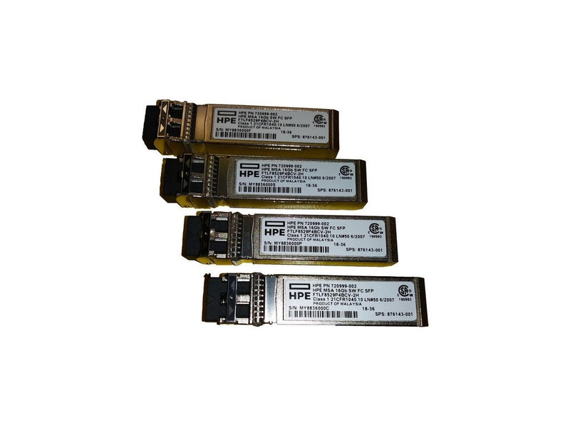 HP MSA 16Gb Short Wave Fibre Channel SFP+ 4-pack Transceiver - For Optical