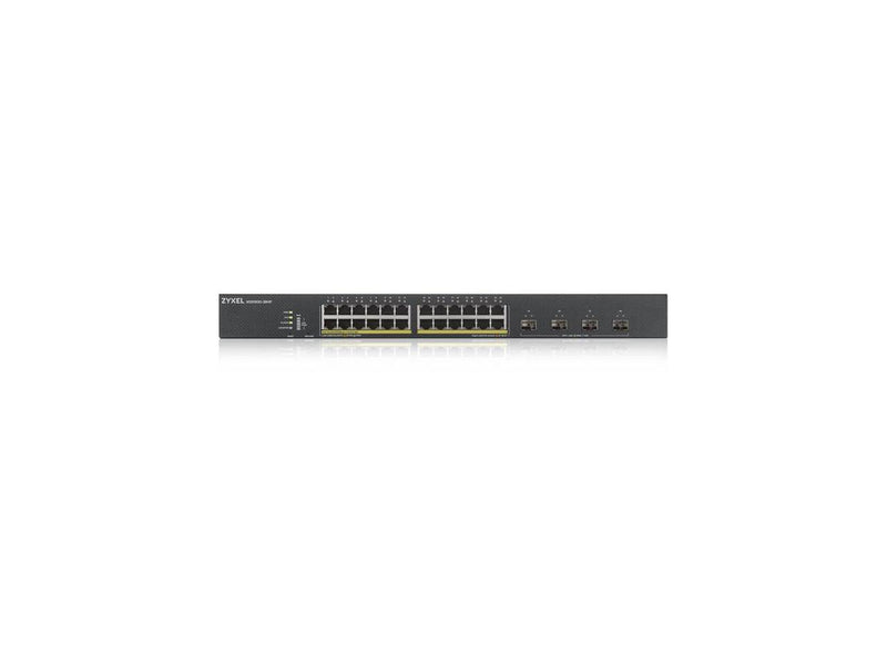 Zyxel 24-Port Gigabit Ethernet + 4X 10G SFP+ Fiber High Powered PoE+ 375W