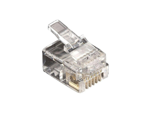 Black Box FMTP611-10PAK RJ11 Unshielded Modular Plug 6-Wire 10-Pack