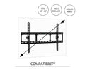 Heavy Duty Low Profile Tilting Flat Panel Wall Mount, Max Panel Weight 60kg