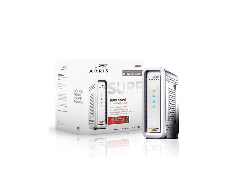 ARRIS SURFboard SB8200 DOCSIS 3.1 Gigabit Cable Modem, Approved for Cox, Xfinity