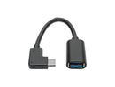 Tripp Lite USB C to USB-A Cable Right Angle 3.1 5 Gbps USB Type C M/F 6in