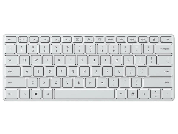 Microsoft Designer Compact Keyboard - Glacier. Standalone Wireless Bluetooth