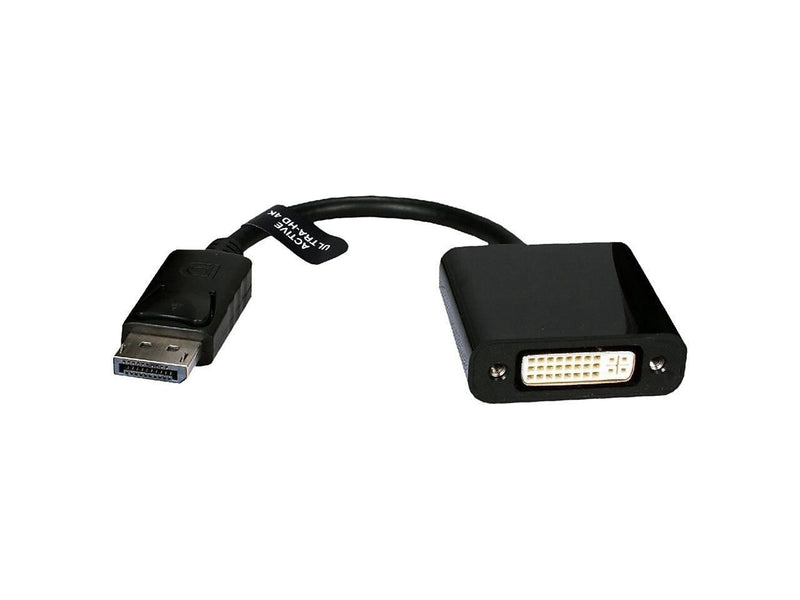 QVS DPDVI-AMF DisplayPort Male to DVI Female 4K/Eyefinity Active Adaptor