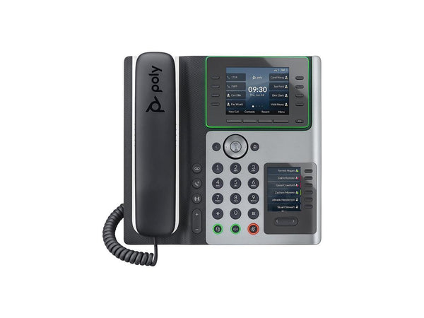 Poly Edge E450 Corded Conference Telephone Silver/Black (2200-87030-025)