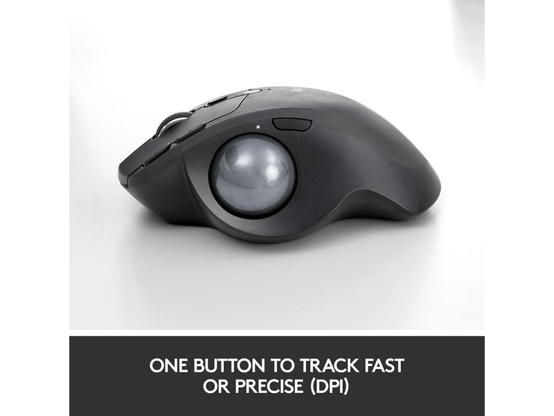 Logitech MX Ergo Wireless Trackball Mouse Adjustable Ergonomic Design, Control