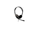 V7 HA212 Lightweight Stereo Headset with Microphone - Black & Grey