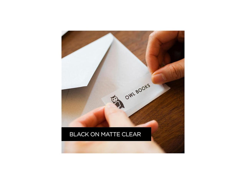 Brother TZeM31 Black Print on Premium Matte Clear Laminated Tape for P-touch
