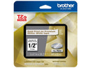 Brother TZePR234 Gold Print on Premium Glitter White Laminated Tape for P-touch