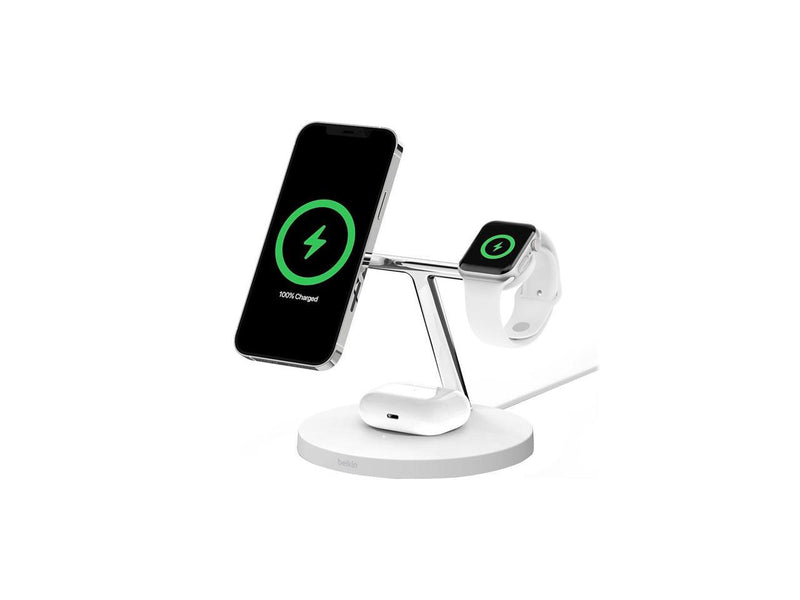 Belkin BOOST CHARGE PRO 3-in-1 Wireless Charger for iPhone 12 White (WIZ009ttWH)