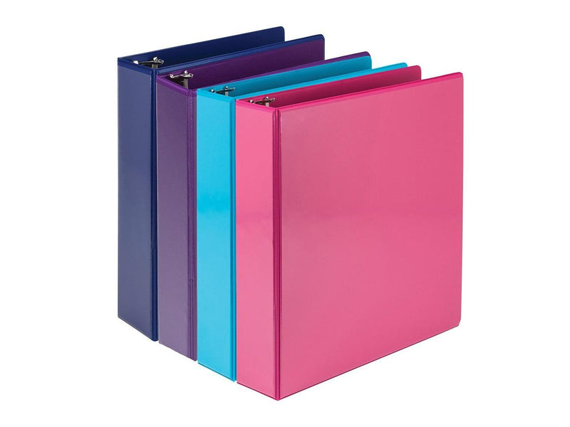 Samsill Durable 2 Inch View D-Ring Binder Fashion Assortment 4 Pack MP46469