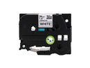 Brother P-touch TZe-M365 Label Maker Tape 1.42"W White on Matte Black TZEM365