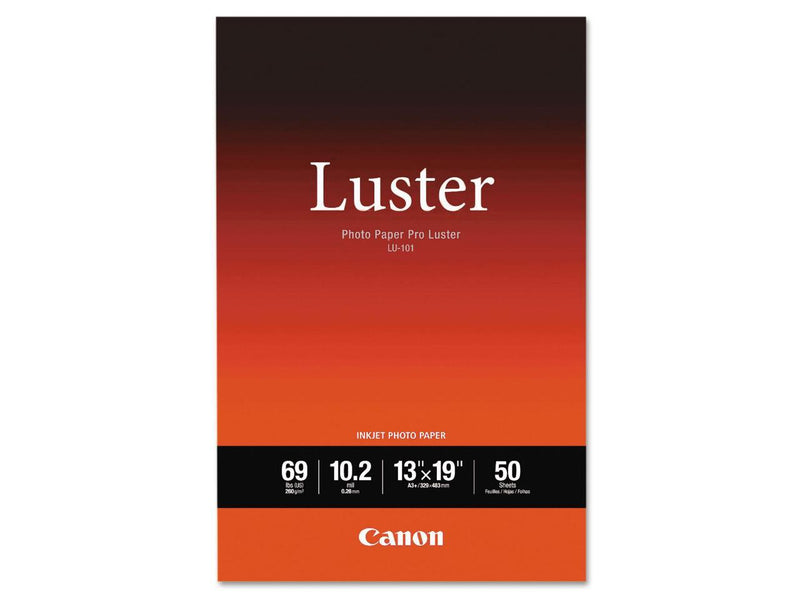 Canon LU-101 Luster  Inkjet Photo Paper (6211B005), 13" x 19", White, 50