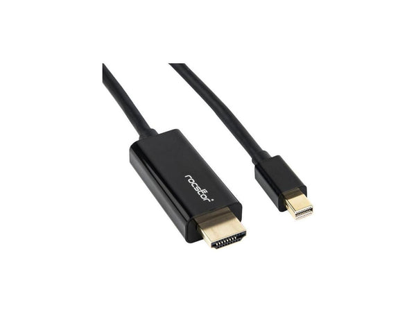 Rocstor Y10C195-B1 3Ft Mini Displayport To Hdmi M/M 4Kx2K 30Hz Cable Black