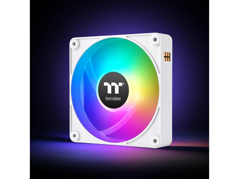 Thermaltake CT120 EX ARGB Sync PC Cooling Fan White (3-Fan Pack), Magnetic