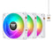 Thermaltake CT140 EX ARGB Reverse PC Cooling Fan White (3-Fan Pack), Magnetic