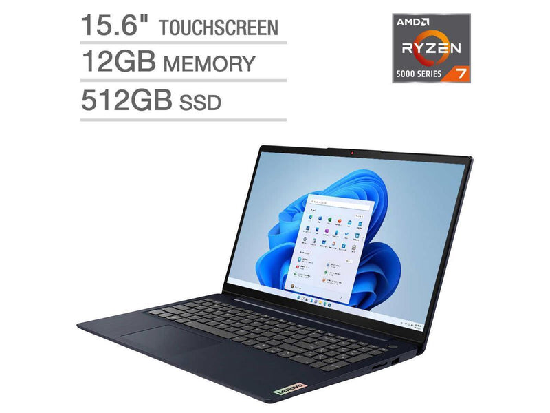 Lenovo IdeaPad 3 15.6" Touchscreen Laptop - AMD Ryzen 7 5825U - 1080p - Windows