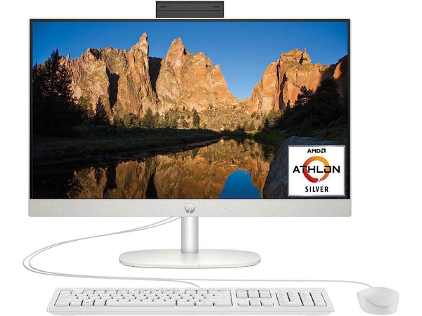 HP 23.8 inch All-in-One Desktop PC, FHD Display, AMD Athlon Silver 7120U, 8 GB